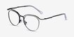 Duo Black Silver MetalEyeglass Frames from EyeBuyDirect, Angle View