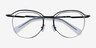 Duo Black Silver MetalEyeglass Frames from EyeBuyDirect, Closed View