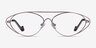Freeform Gunmetal MetalEyeglass Frames from EyeBuyDirect, Front View
