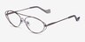 Freeform Gunmetal MetalEyeglass Frames from EyeBuyDirect, Angle View