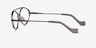Freeform Gunmetal MetalEyeglass Frames from EyeBuyDirect, Side View