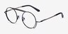 Steam Black Silver MetalEyeglass Frames from EyeBuyDirect, Angle View