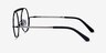 Steam Black Silver MetalEyeglass Frames from EyeBuyDirect, Side View