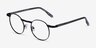 Task Black MetalEyeglass Frames from EyeBuyDirect, Angle View