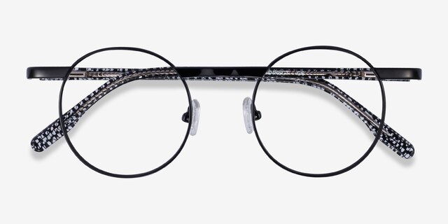 Task Black MetalEyeglass Frames from EyeBuyDirect, Closed View