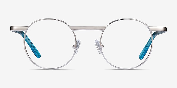 Task Silver Metal Eyeglass Frames