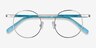 Task Silver MetalEyeglass Frames from EyeBuyDirect, Closed View