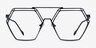 Cyber Black MetalEyeglass Frames from EyeBuyDirect, Front View