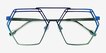 Cyber Blue Green MetalEyeglass Frames from EyeBuyDirect, Closed View
