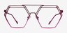 Cyber Purple MetalEyeglass Frames from EyeBuyDirect, Front View
