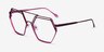 Cyber Purple MetalEyeglass Frames from EyeBuyDirect, Angle View