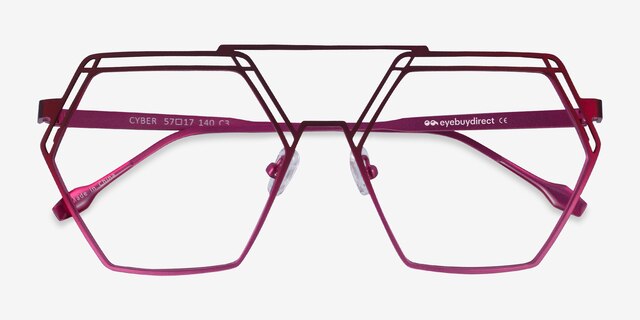 Cyber Purple MetalEyeglass Frames from EyeBuyDirect, Closed View