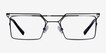Pacer Black Silver MetalEyeglass Frames from EyeBuyDirect, Front View