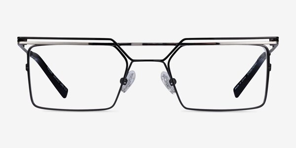 Pacer Black Silver Métal Montures de lunettes de vue