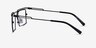 Pacer Black Silver MetalEyeglass Frames from EyeBuyDirect, Side View