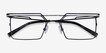 Pacer Black Silver MetalEyeglass Frames from EyeBuyDirect, Closed View