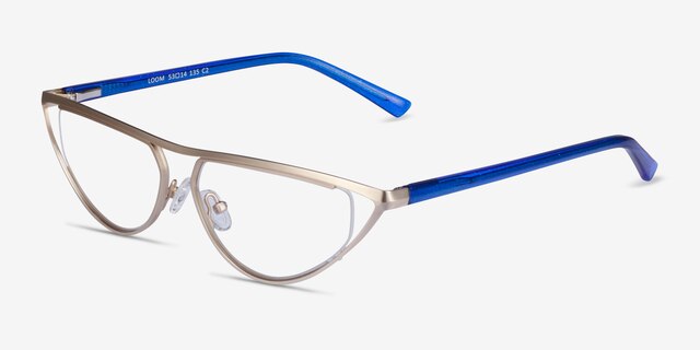 Loom Gold MetalEyeglass Frames from EyeBuyDirect, Angle View