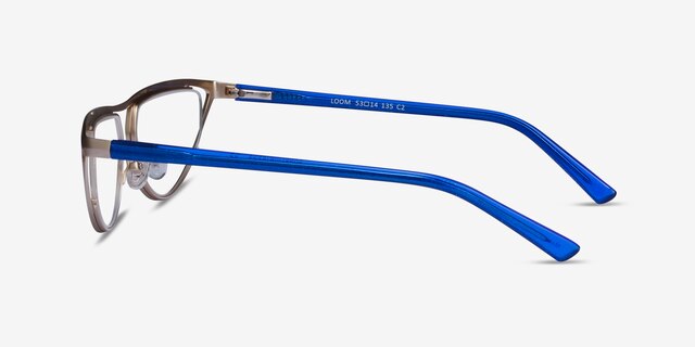 Loom Gold MetalEyeglass Frames from EyeBuyDirect, Side View