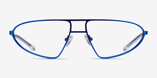 Proto Blue Black Metal Eyeglass Frames
