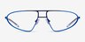 Proto Blue Black MetalEyeglass Frames from EyeBuyDirect, Front View