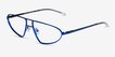 Proto Blue Black MetalEyeglass Frames from EyeBuyDirect, Angle View