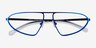 Proto Blue Black MetalEyeglass Frames from EyeBuyDirect, Closed View