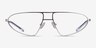 Proto Silver Black MetalEyeglass Frames from EyeBuyDirect, Front View