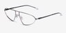 Proto Silver Black MetalEyeglass Frames from EyeBuyDirect, Angle View