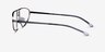 Proto Silver Black MetalEyeglass Frames from EyeBuyDirect, Side View