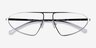 Proto Silver Black MetalEyeglass Frames from EyeBuyDirect, Closed View