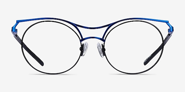 Proximo Blue Black Metal Eyeglass Frames