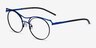Proximo Blue Black MetalEyeglass Frames from EyeBuyDirect, Angle View