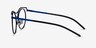 Proximo Blue Black MetalEyeglass Frames from EyeBuyDirect, Side View