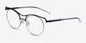 Proximo Black Silver MetalEyeglass Frames from EyeBuyDirect, Angle View