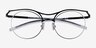 Proximo Black Silver MetalEyeglass Frames from EyeBuyDirect, Closed View