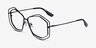 Magnet Shiny Black MetalEyeglass Frames from EyeBuyDirect, Angle View