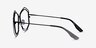 Magnet Shiny Black MetalEyeglass Frames from EyeBuyDirect, Side View