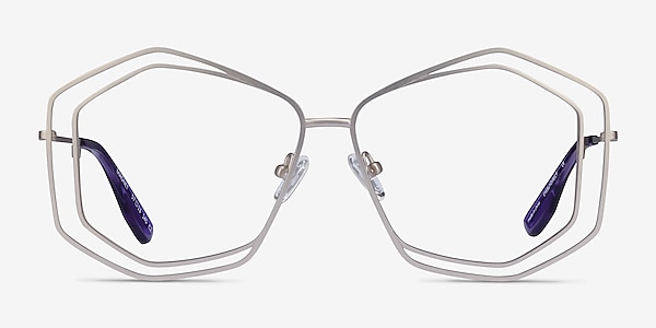 Magnet Matte Silver Métal Montures de lunettes de vue