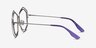 Magnet Matte Silver MetalEyeglass Frames from EyeBuyDirect, Side View