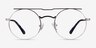 Essence Silver Black MetalEyeglass Frames from EyeBuyDirect, Front View