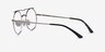 Essence Silver Black MetalEyeglass Frames from EyeBuyDirect, Side View