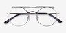 Essence Silver Black MetalEyeglass Frames from EyeBuyDirect, Closed View