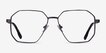Met Gunmetal Blue MetalEyeglass Frames from EyeBuyDirect, Front View