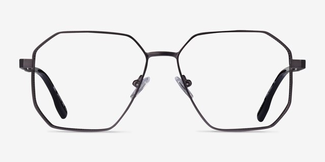 Met Gunmetal Blue MetalEyeglass Frames from EyeBuyDirect, Front View