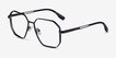 Met Gunmetal Blue MetalEyeglass Frames from EyeBuyDirect, Angle View