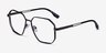 Met Gunmetal Blue MetalEyeglass Frames from EyeBuyDirect, Angle View