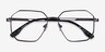 Met Gunmetal Blue MetalEyeglass Frames from EyeBuyDirect, Closed View