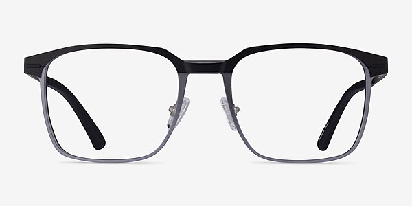 Financier Black Metal Eyeglass Frames