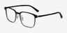 Financier Black MetalEyeglass Frames from EyeBuyDirect, Angle View