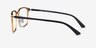 Financier Black Gold MetalEyeglass Frames from EyeBuyDirect, Side View
